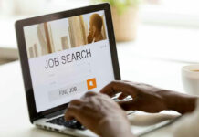 Texas Slams Door On REHABBED Grandmas Person using laptop for job search.