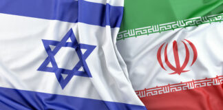 Israel, Iran Flags