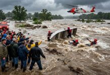 Black Hawks Storm Flooded Camp Flash Flood Horror in Missouri: Boats Capsize, Homes and People Swept Away as Flooding Strikes