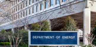 Department of Energy building sign in front of office complex